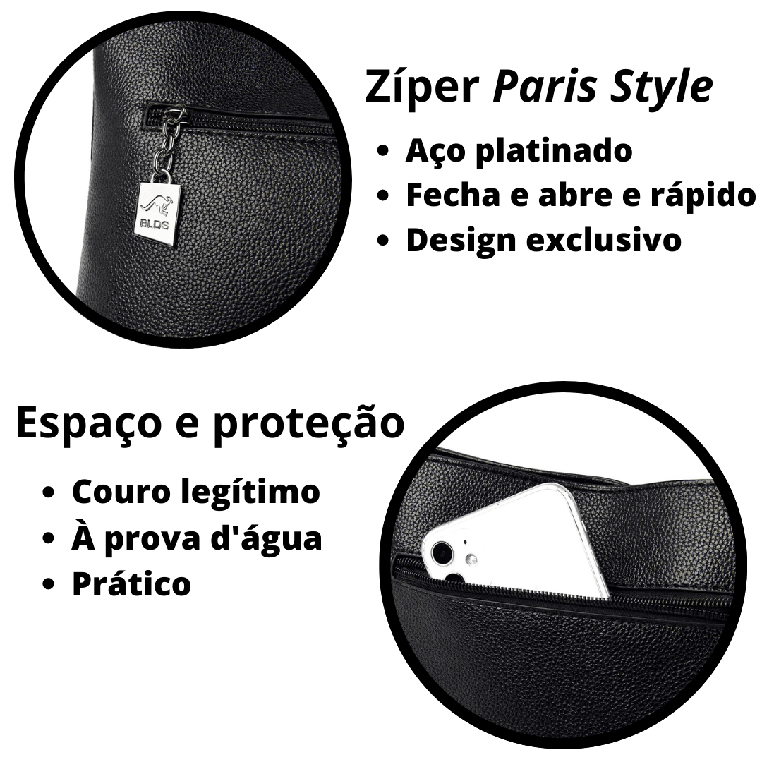 Bolsa de Couro Legítimo Italy (COMPRE 1 LEVE 2)