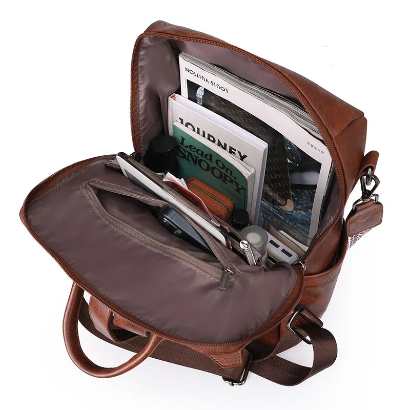 Women’s Leather Backpack – Lovenno Teenage
